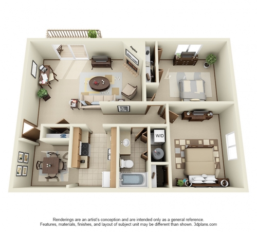 1214 Orchard Rd - 2 Bedroom - Floorplan - 1
