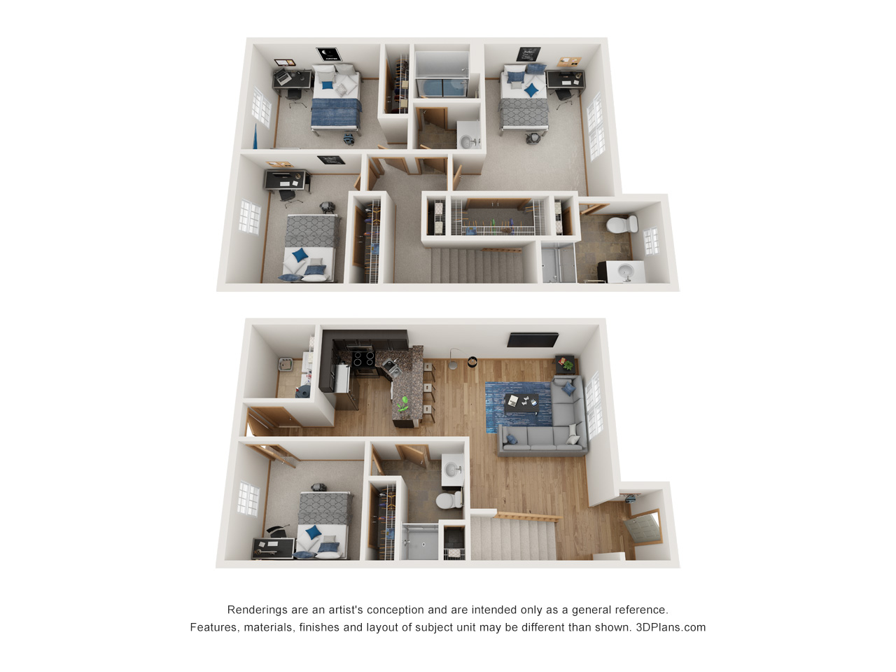 The Oaks_Townhome_1_1FL_Combined