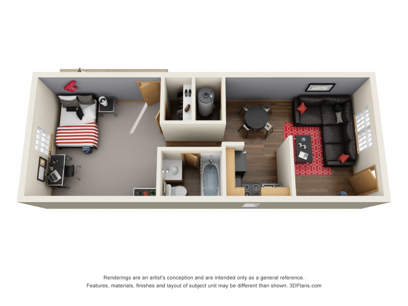 3D Floor Plan (A Plan)