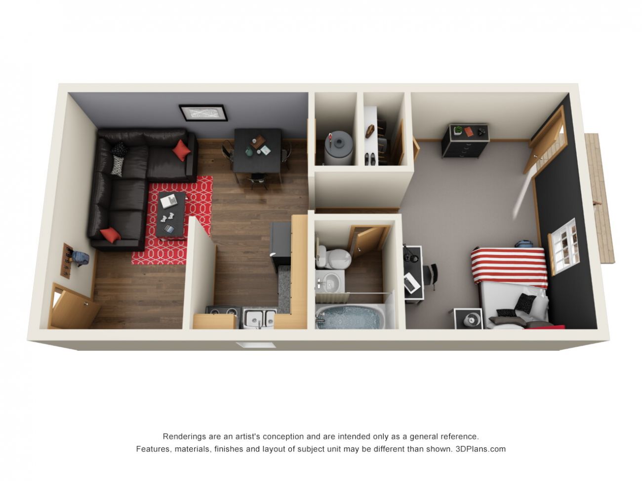 3D Floor Plan (B Plan)