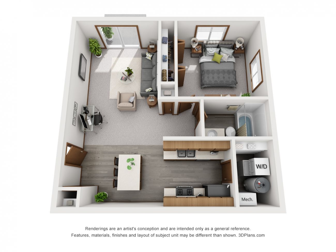 1 Bed 1 Bath