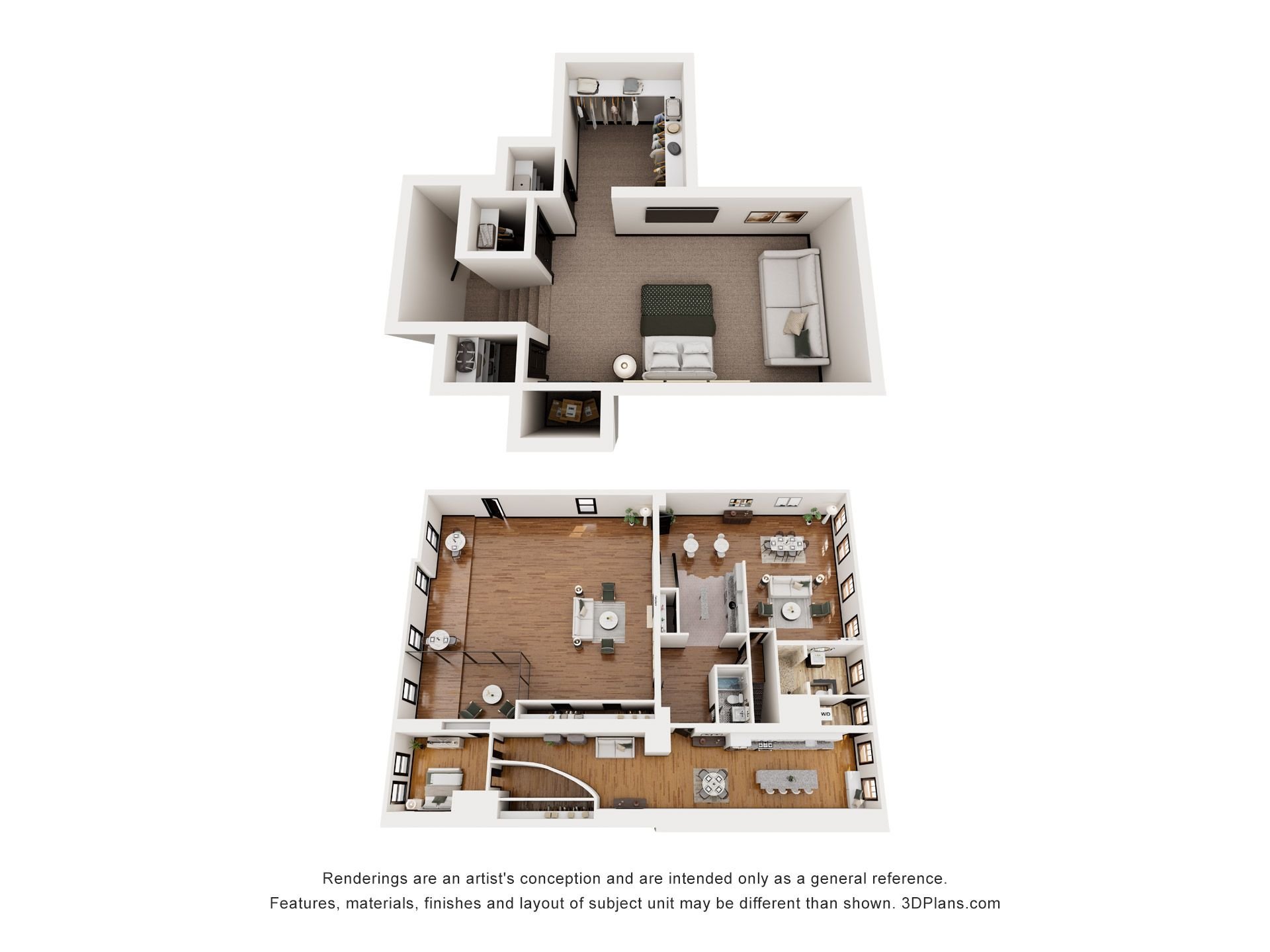 126 Loft_Standard w Great Room_TH Combined