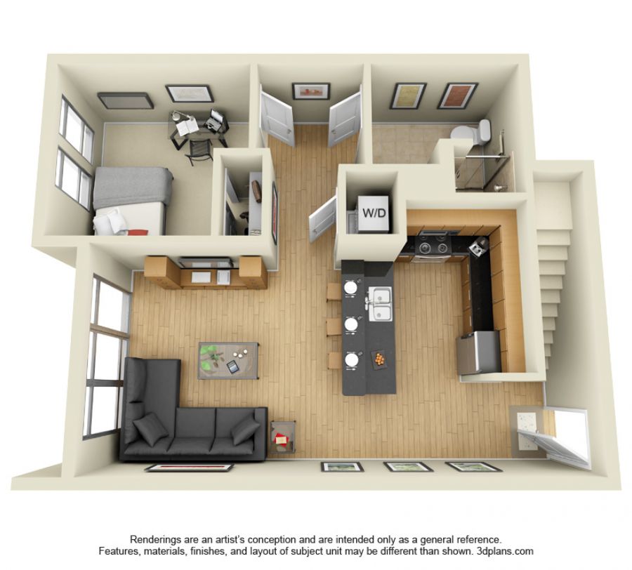 3D Floor Plan - 1st Floor