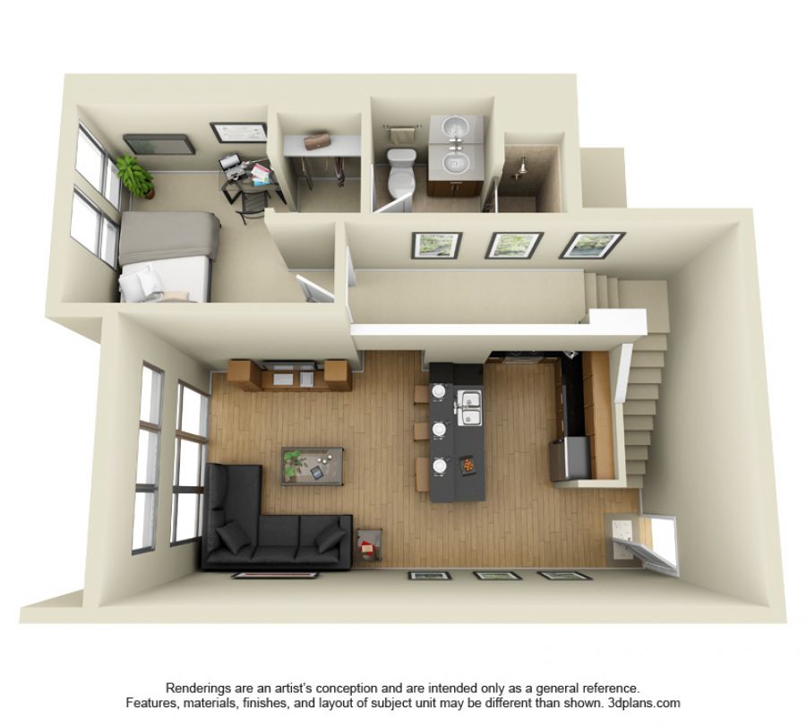 3D Floor Plan - 2nd Floor