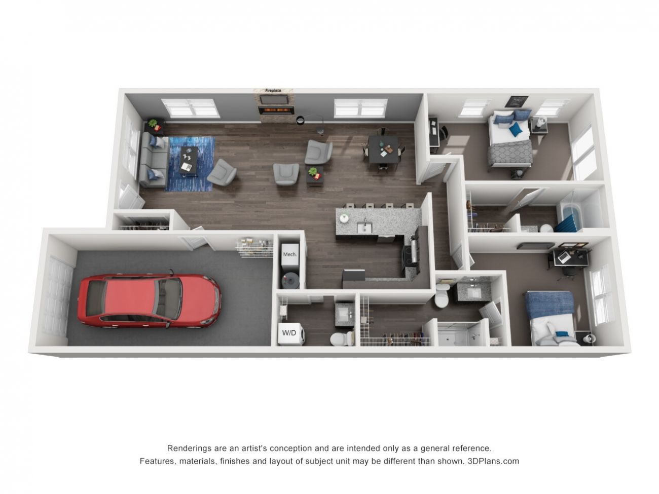 (Phase 1) 2 Bedroom 2.5 Bath