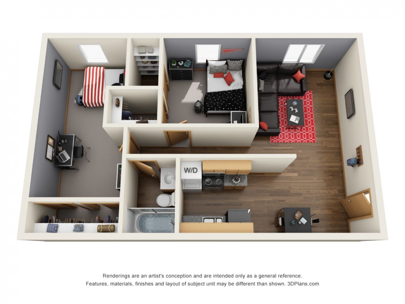 3D Floor Plan (B)