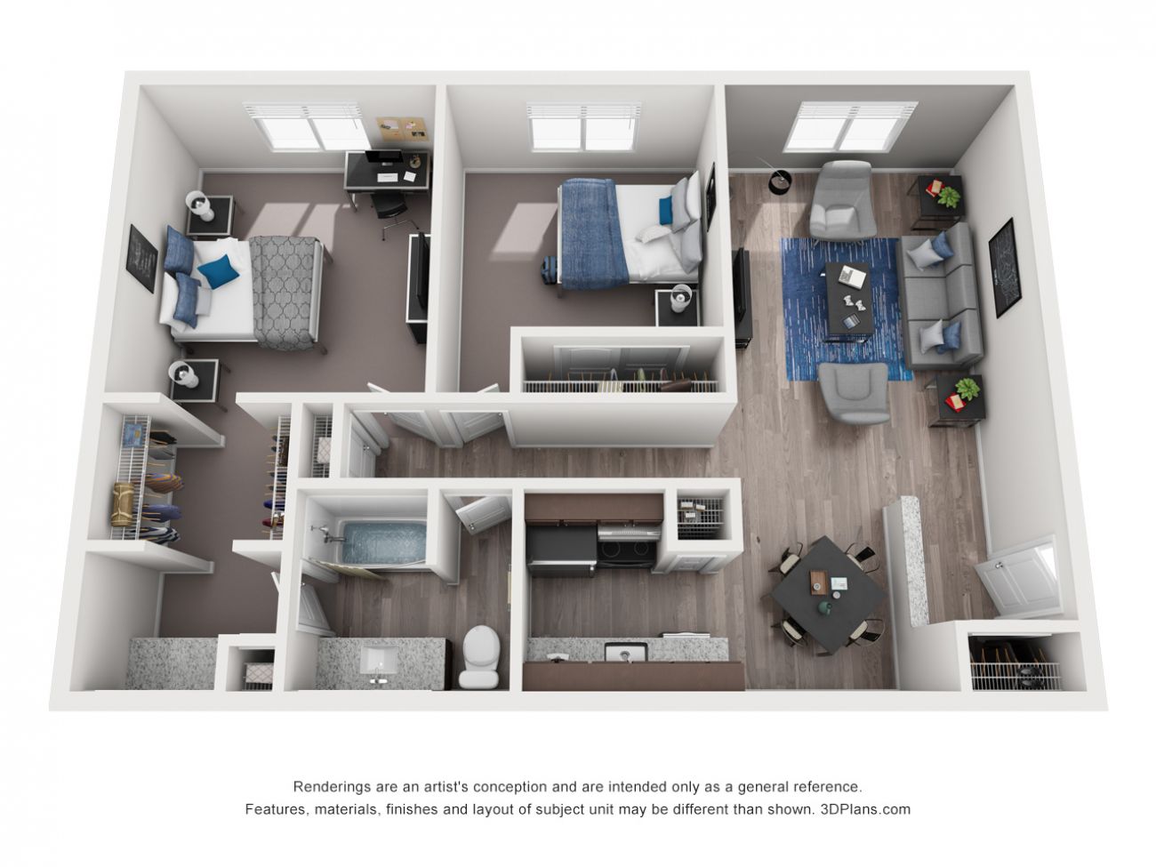 305 Riley Dr - 2 Bedroom - Floorplan - 1