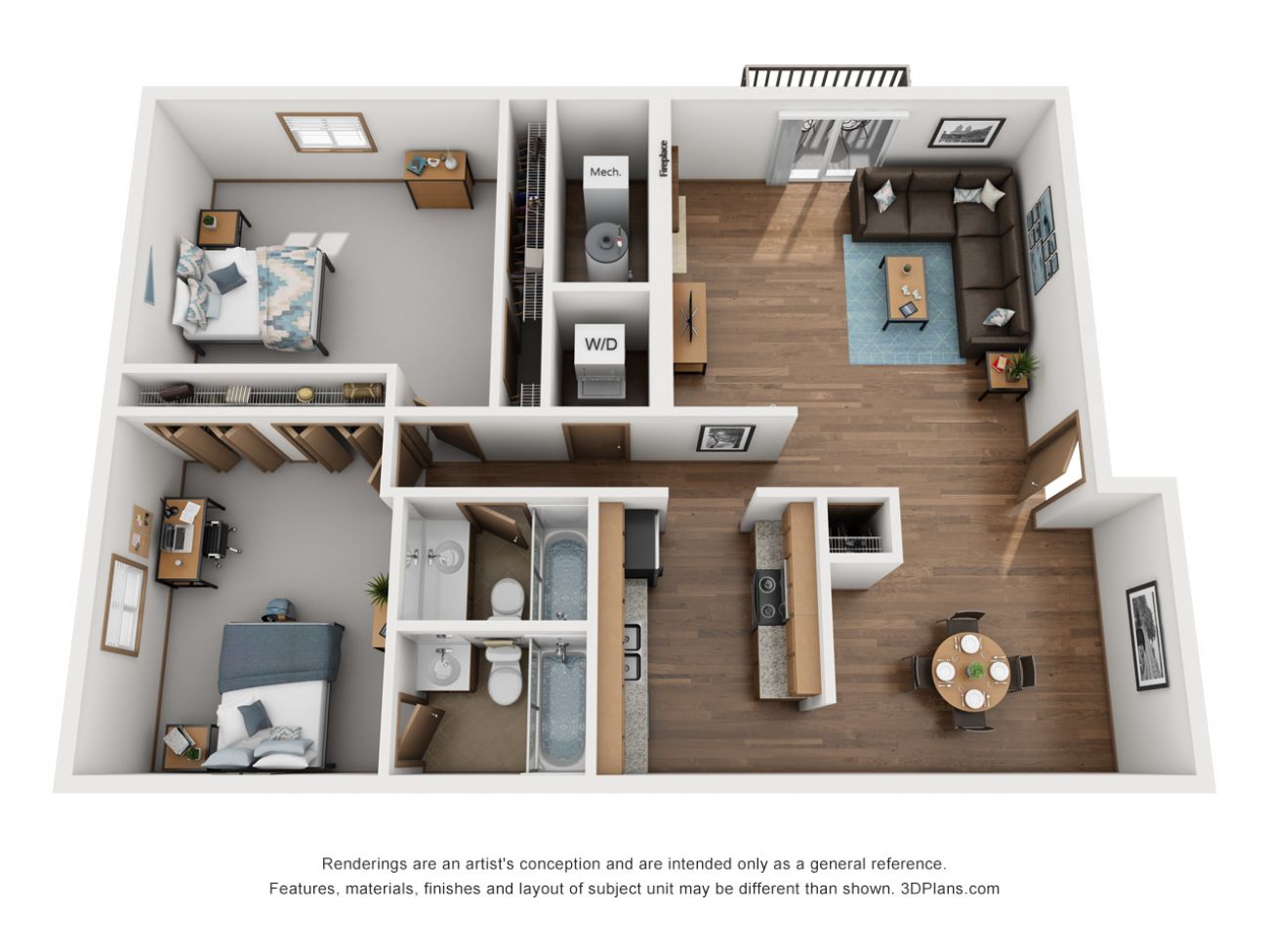 2 Bedroom 2 Bath